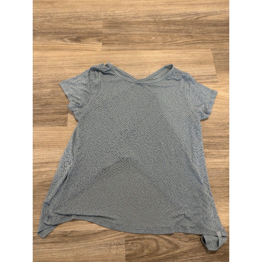 Lululemon Loop Around Tee Womens Small Blue Short Sleeve Active Wear Shirt